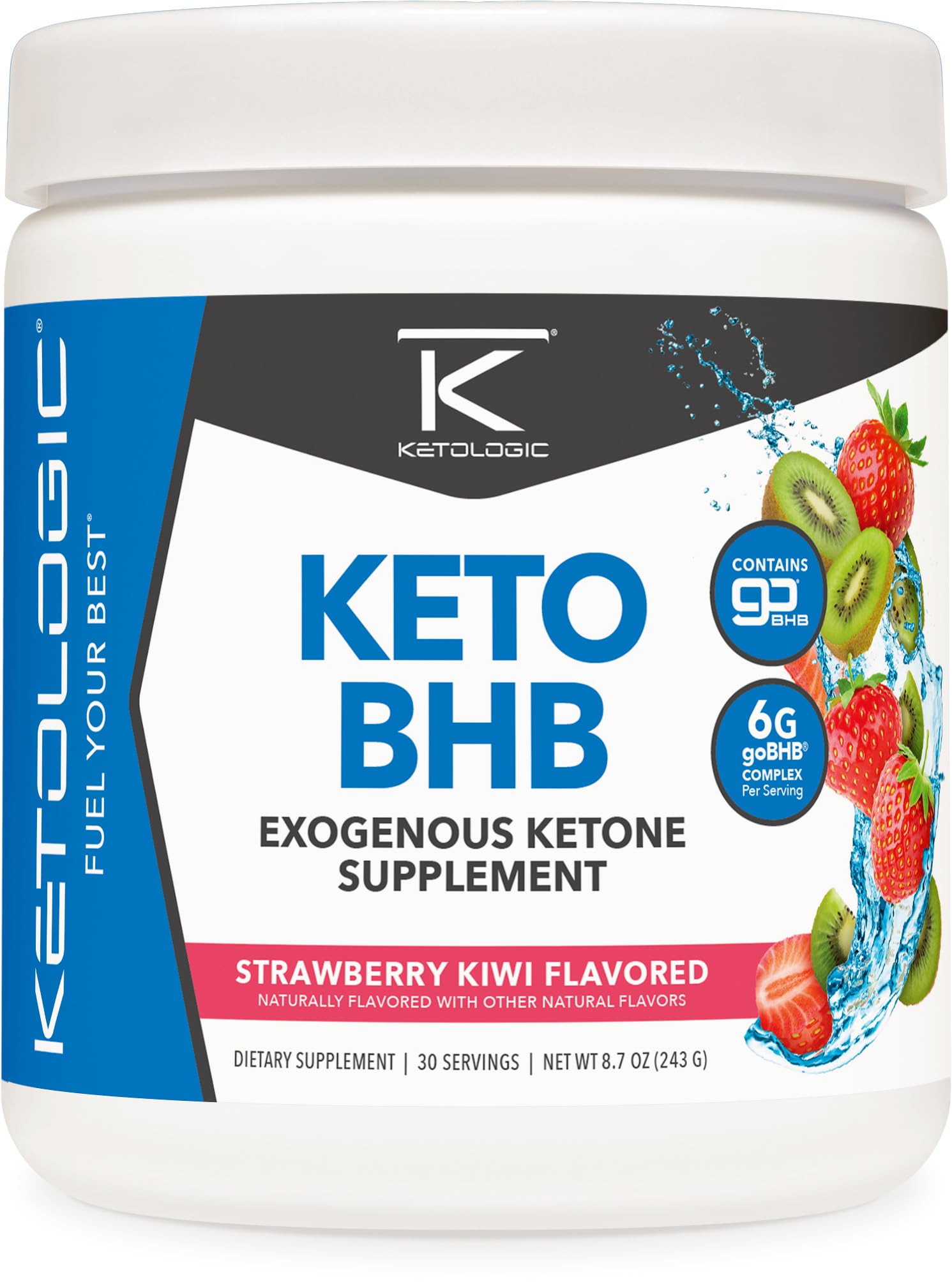 Ketologic frente del envase mostrando etiqueta y 30 servicios