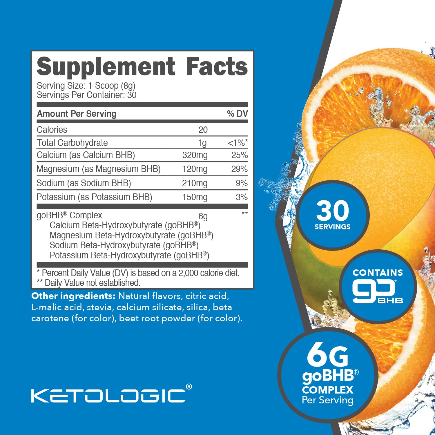 Ketologic textura del polvo BHB en primer plano para mezcla fácil