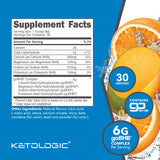 Ketologic textura del polvo BHB en primer plano para mezcla fácil