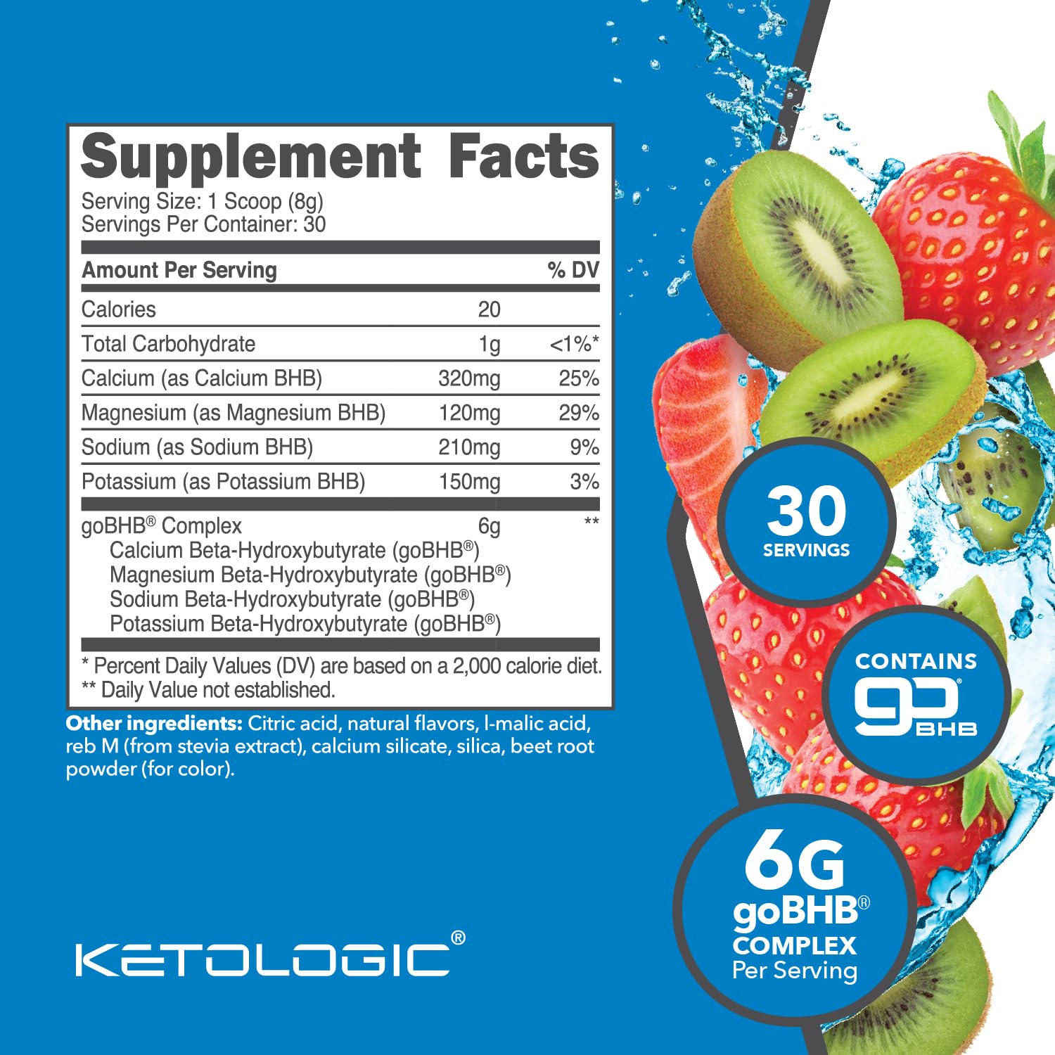 Ketologic imagen de polvo en cuchara mostrando textura fina y mezcla fácil