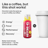 Ketone-IQ shot durante entrenamiento en gimnasio, beneficio apoyo a la resistencia