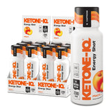 Ketone-IQ frente del empaque mostrando 12 shots, conveniencia portátil