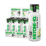 Ketone-IQ frente del paquete sabor manzana verde mostrando 12 unidades y beneficio energía limpia