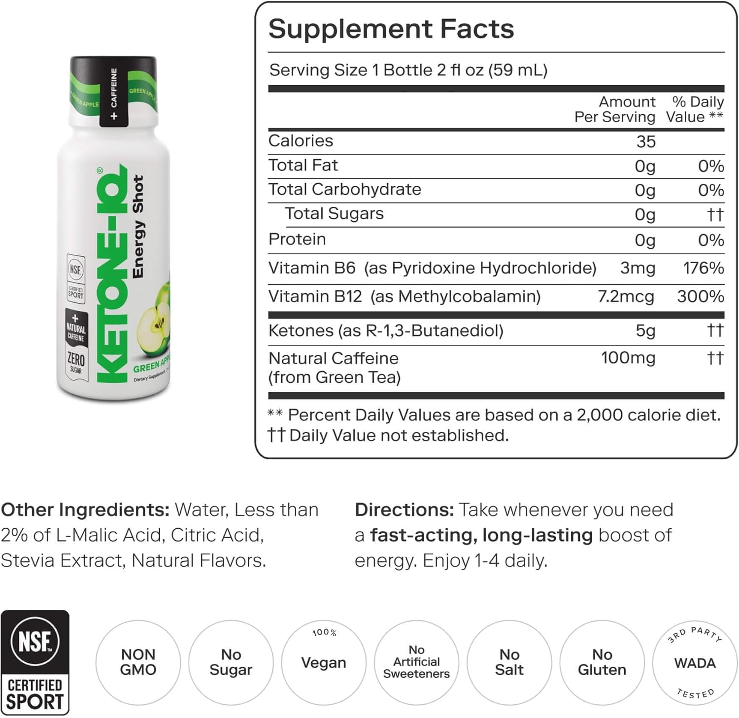 Ketone-IQ detalle de ampolla y textura líquida destacando ingredientes puros