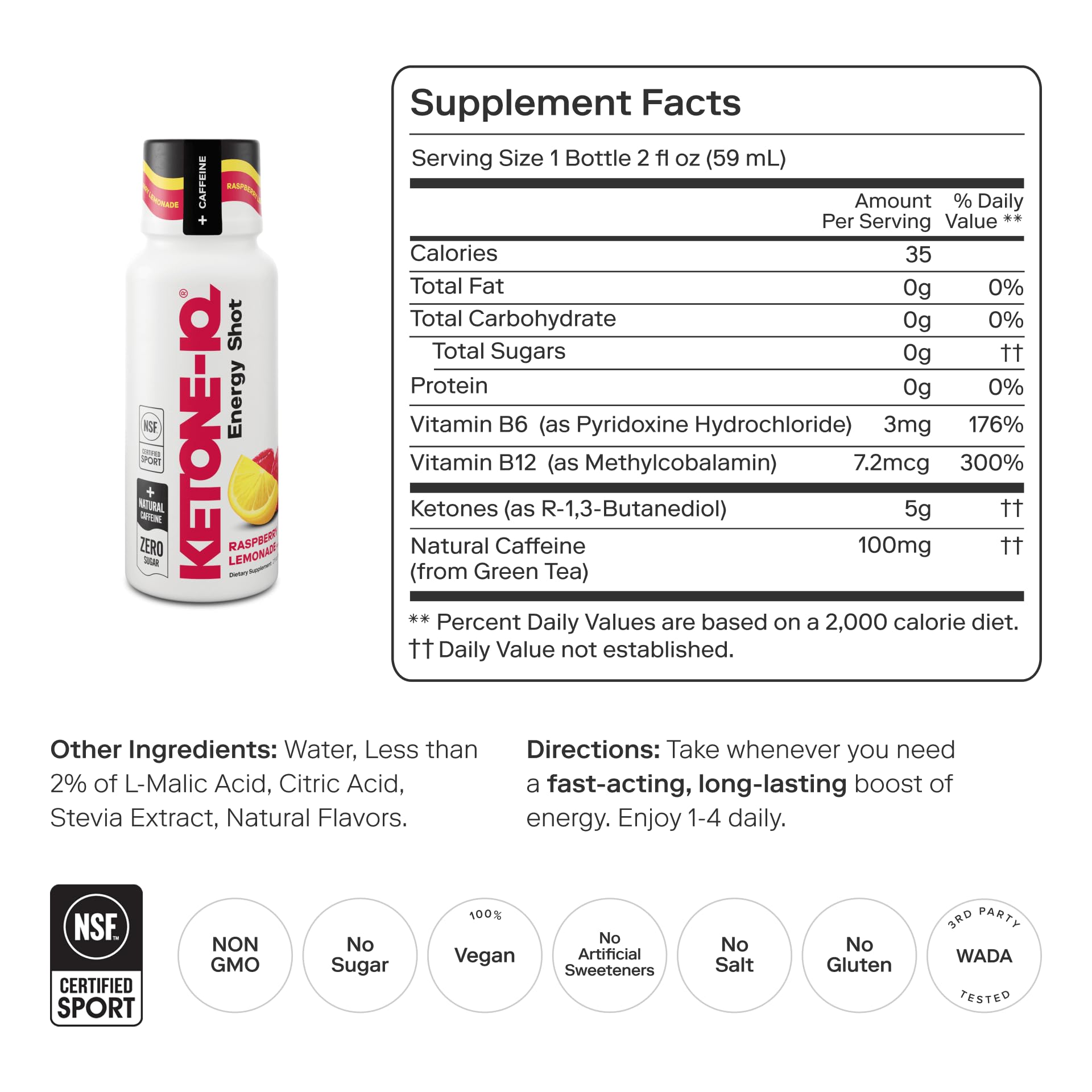 Ketone-IQ líquido detalle mostrando textura y mezcla limpia
