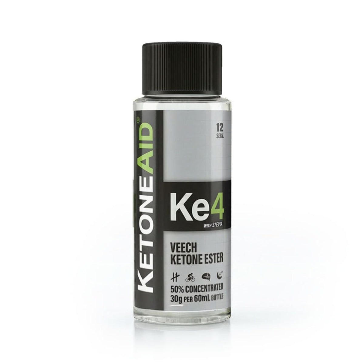 KetoneAid Ke4 frontal del envase mostrando diseño y cantidad