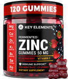 KEY ELEMENTS frasco frontal mostrando 120 gomitas y beneficio práctico