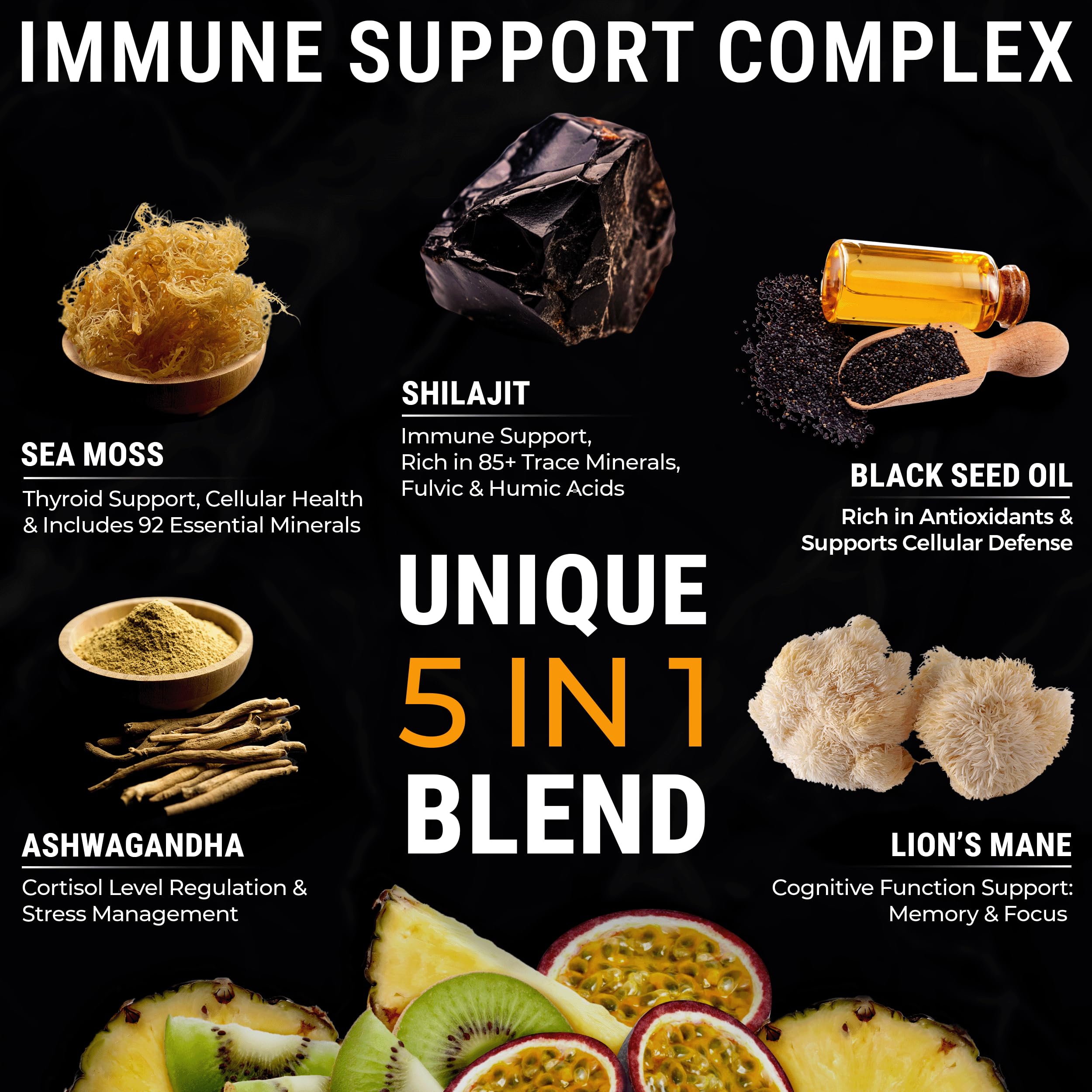 Key Elements etiqueta con ingredientes principales y datos nutricionales