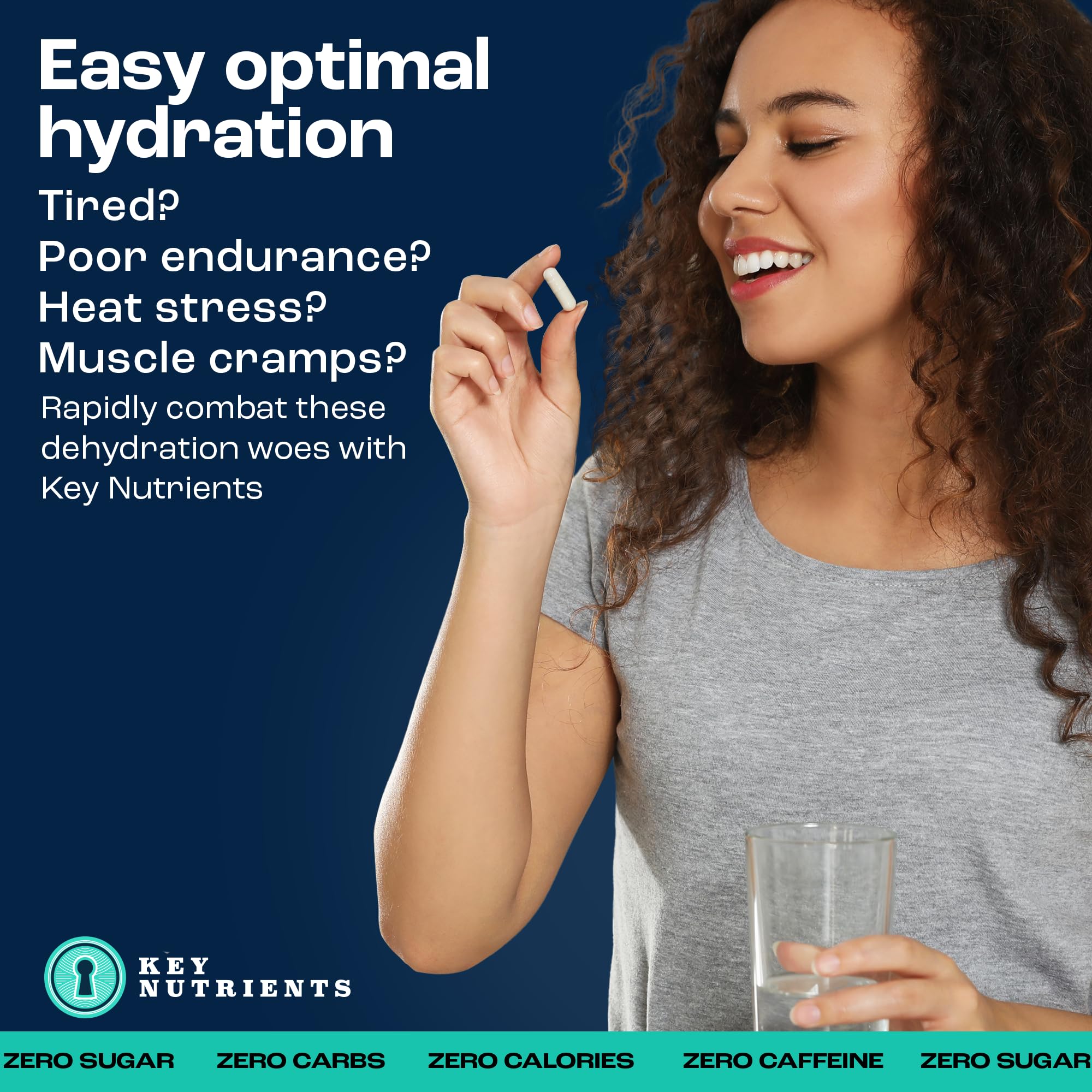 KEY NUTRIENTS cápsulas cerca destacando forma vegana y fácil de tragar