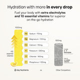 KEY NUTRIENTS sobre en mano mostrando tamaño portátil y fácil transporte