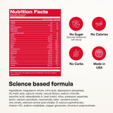 KEY NUTRIENTS etiqueta de ingredientes con electrolitos y 18 vitaminas