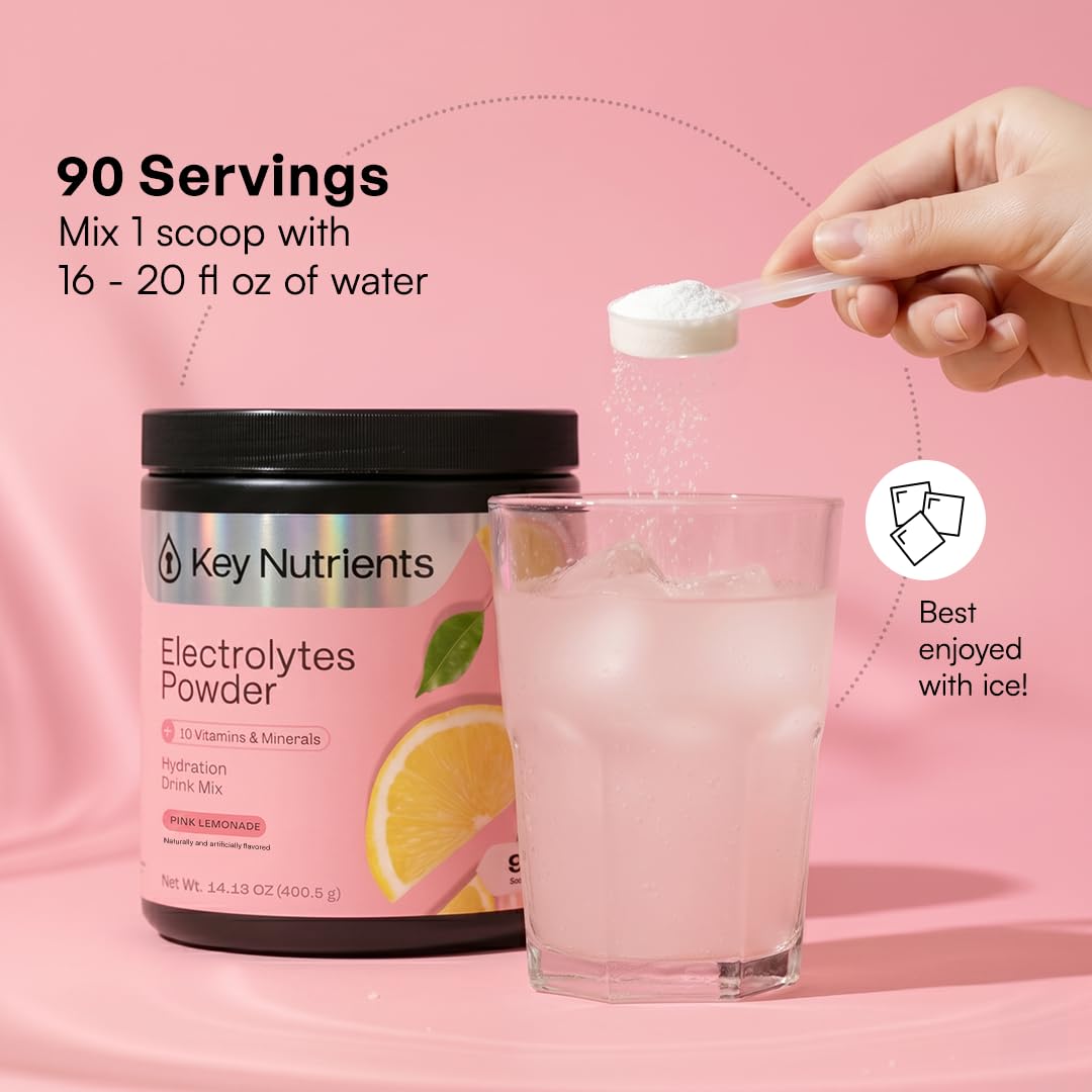 KEY NUTRIENTS mezcla disolviéndose en botella sin grumos y listo para beber
