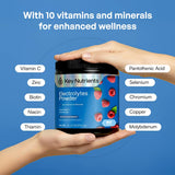KEY NUTRIENTS medida de una cucharada por porción para uso fácil