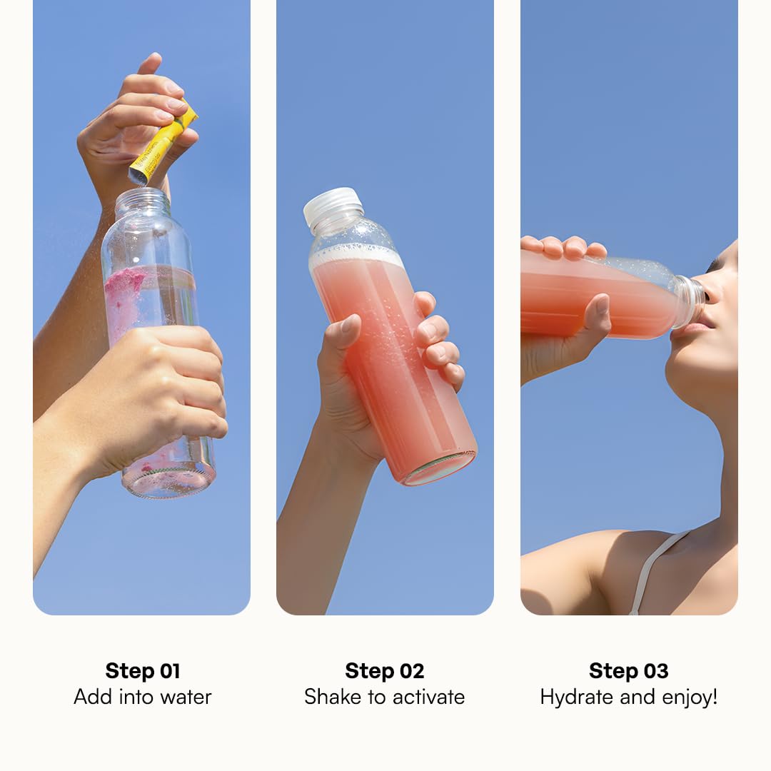 KEY NUTRIENTS sobre junto a botella de agua ideal para llevar y reponer