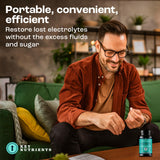 KEY NUTRIENTS detalle del polvo y textura que muestra minerales esenciales
