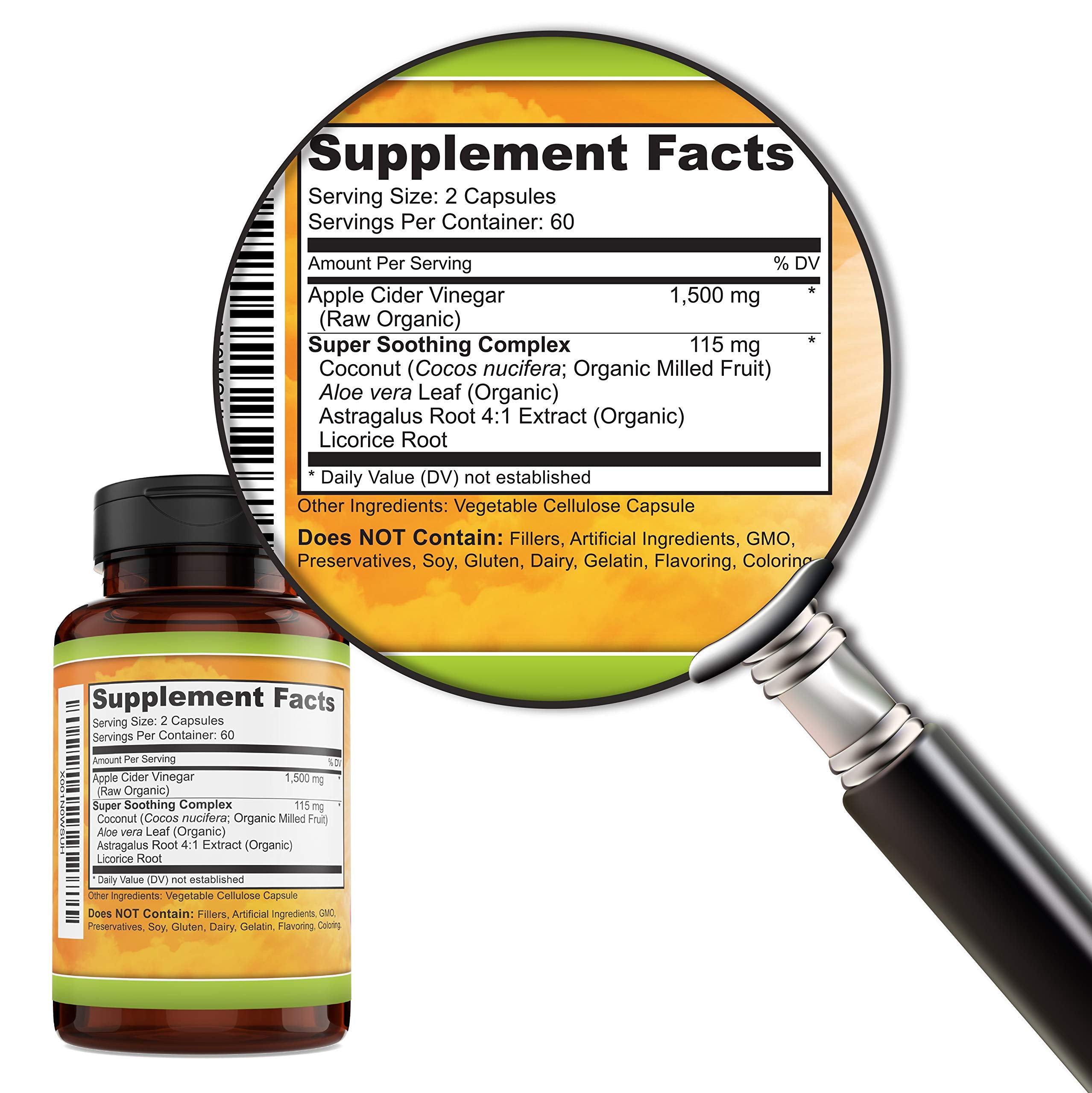 Key Nutrition etiqueta en primer plano con información de 1500 mg por toma