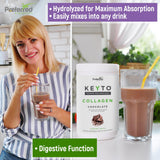Preferred Elements KEYTO polvo mezclado en café latte, energía y sabor a chocolate