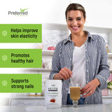 Preferred Elements KEYTO polvo mezclado en café demostrando energía cetogénica y sabor agradable