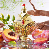 KHADLAJ PERFUMES comparación de tamaño 1.18 oz junto a objetos, fácil transporte