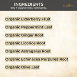 Khroma Little Warrior etiqueta legible mostrando ingredientes orgánicos y pureza