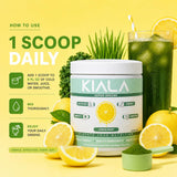Kiala Nutrition etiqueta con lista de ingredientes orgánicos y detalles