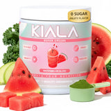 Kiala Nutrition bote frontal con diseño y sabor Watermelon Slush, fácil reconocimiento