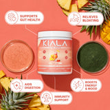 Kiala Nutrition polvo textura fina, mezcla fácil de disolver y color vibrante