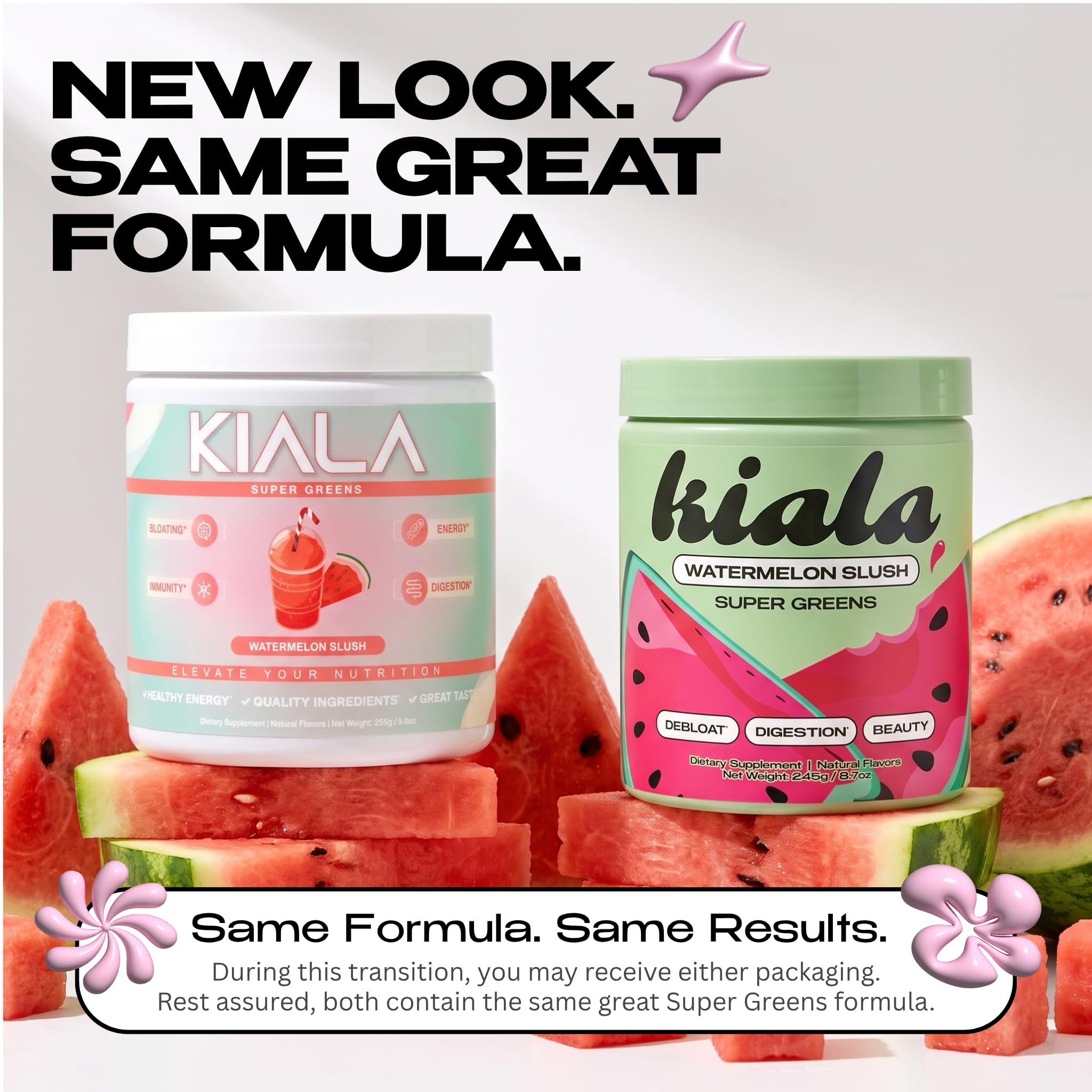 Kiala Nutrition polvo verde textura fina, mezcla uniforme y fácil de disolver