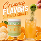 Kiala Nutrition vaso con bebida preparada listoa para beber y refrescar la rutina diaria