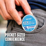 KickBallz primer plano de goma, muestra textura y frescor