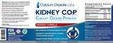 KIDNEY C.O.P. detalle de etiqueta con información de patentes