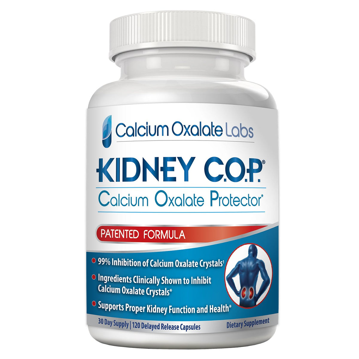 KIDNEY C.O.P. frasco frontal mostrando diseño y cantidad