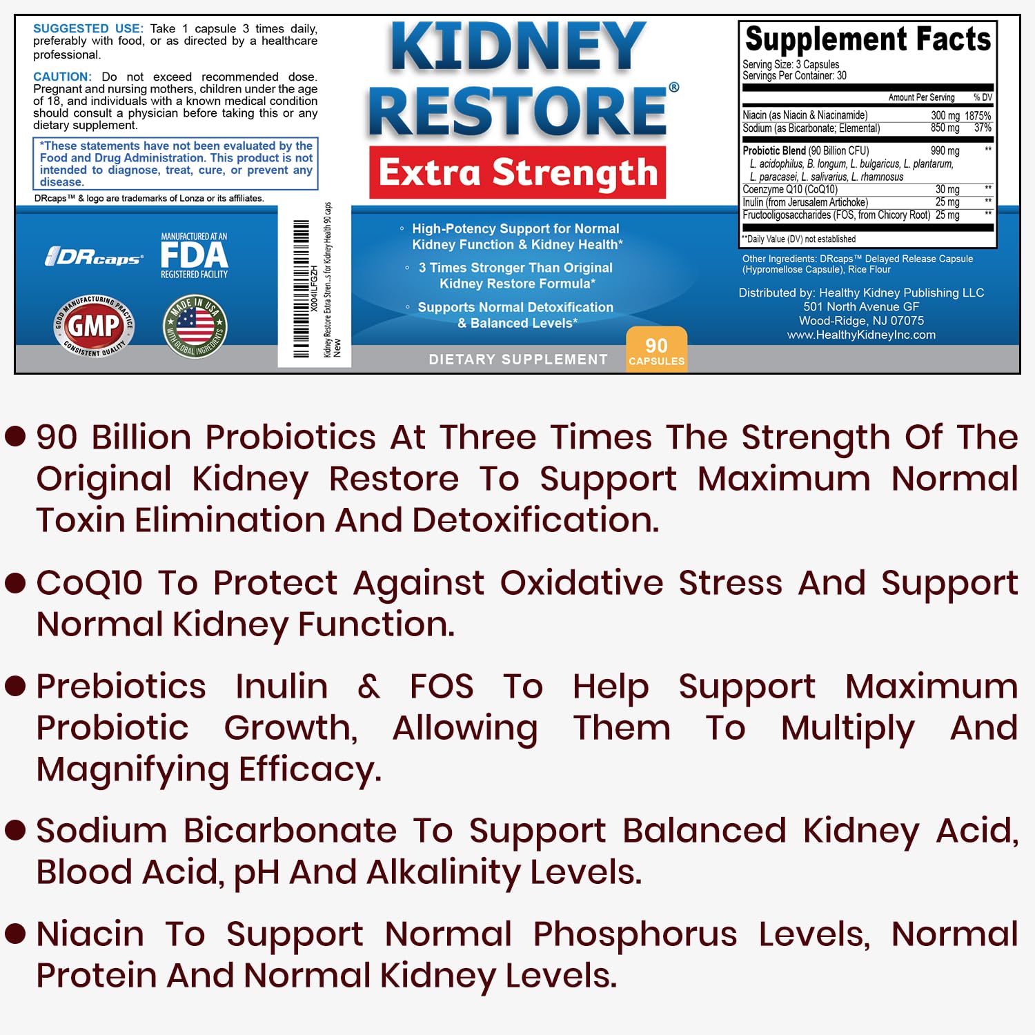 Kidney Restore cápsulas en primer plano resaltando su textura vegana