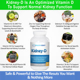 Kidney Restore etiqueta legible con información de nutrientes clave