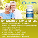 Etiqueta Kidney Restore con información nutricional clara