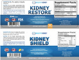 Etiqueta de Kidney Restore con ingredientes clave y uso claro.