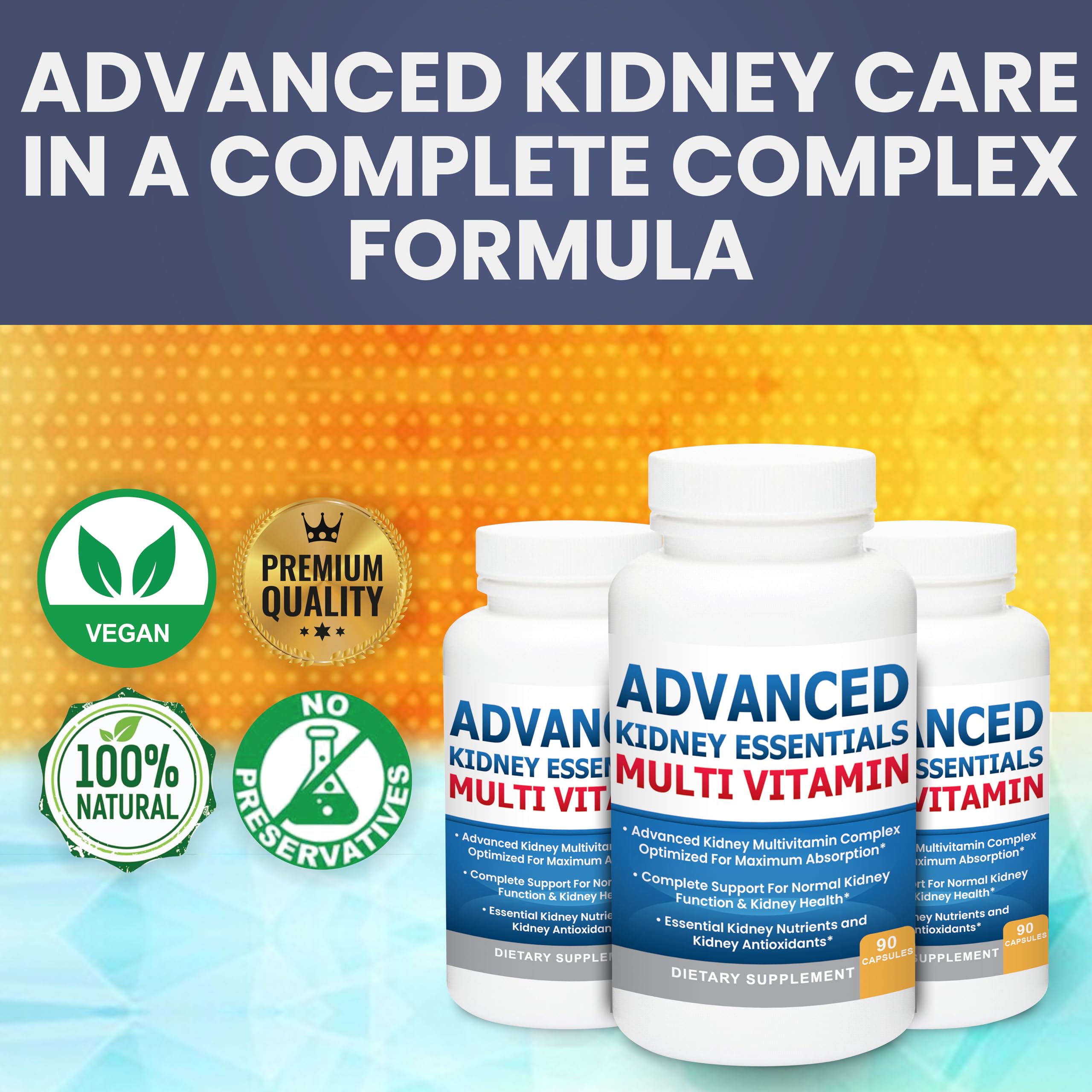 Kidney Restore etiqueta con información nutricional clara y completa