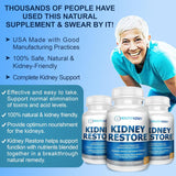 Kidney Restore mezcla de ingredientes naturales ilustrando componentes activos