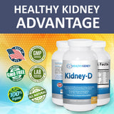 Kidney Restore envase abierto con tabla de ingredientes y concentraciones