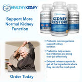 Ilustración probiótico Kidney Restore explicando función intestinal