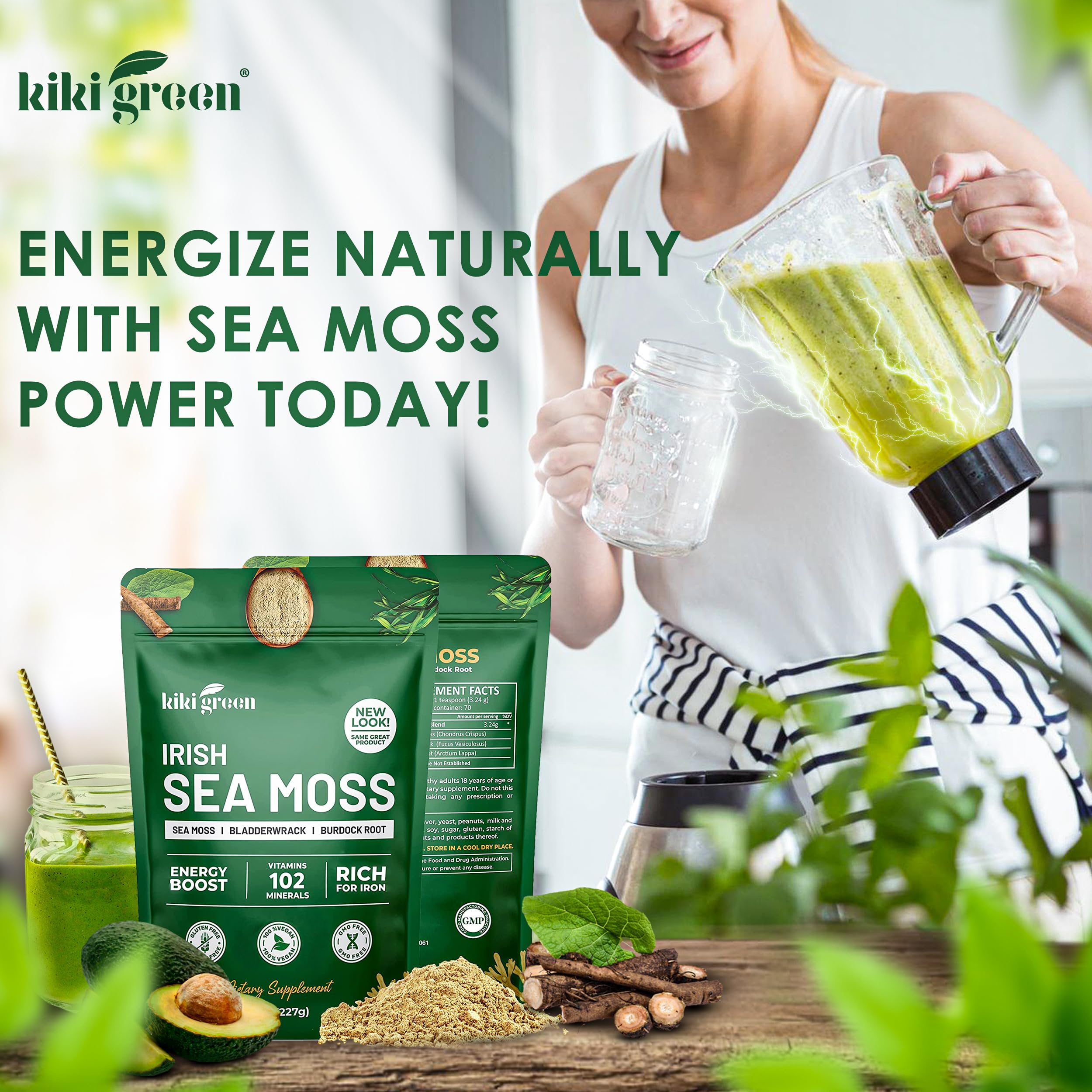 KIKI Green etiqueta nutricional en detalle para transparencia de ingredientes
