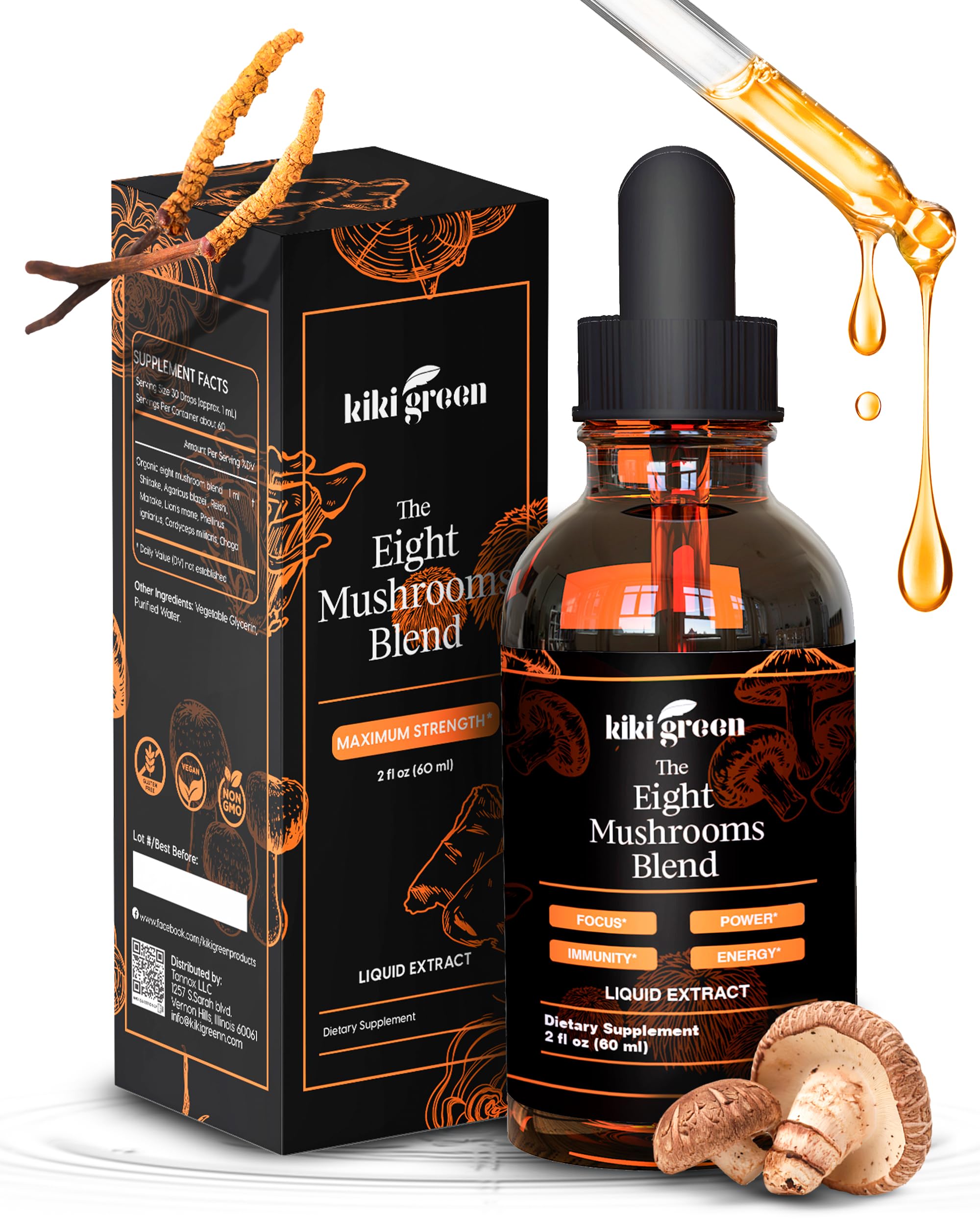 KIKI Green envase frontal muestra el producto y beneficios visuales