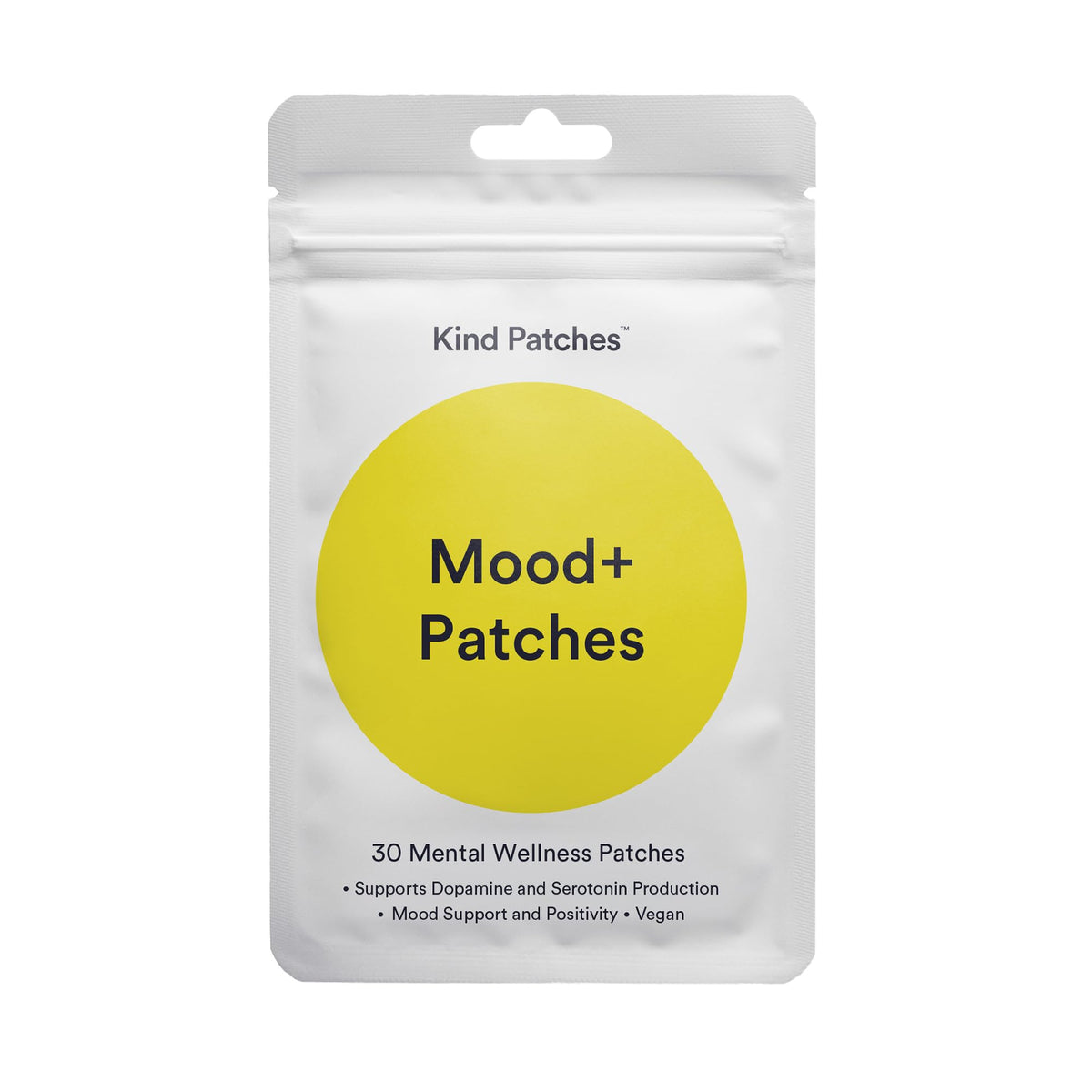 Kind Patches empaque frontal mostrando envase y cantidad 30