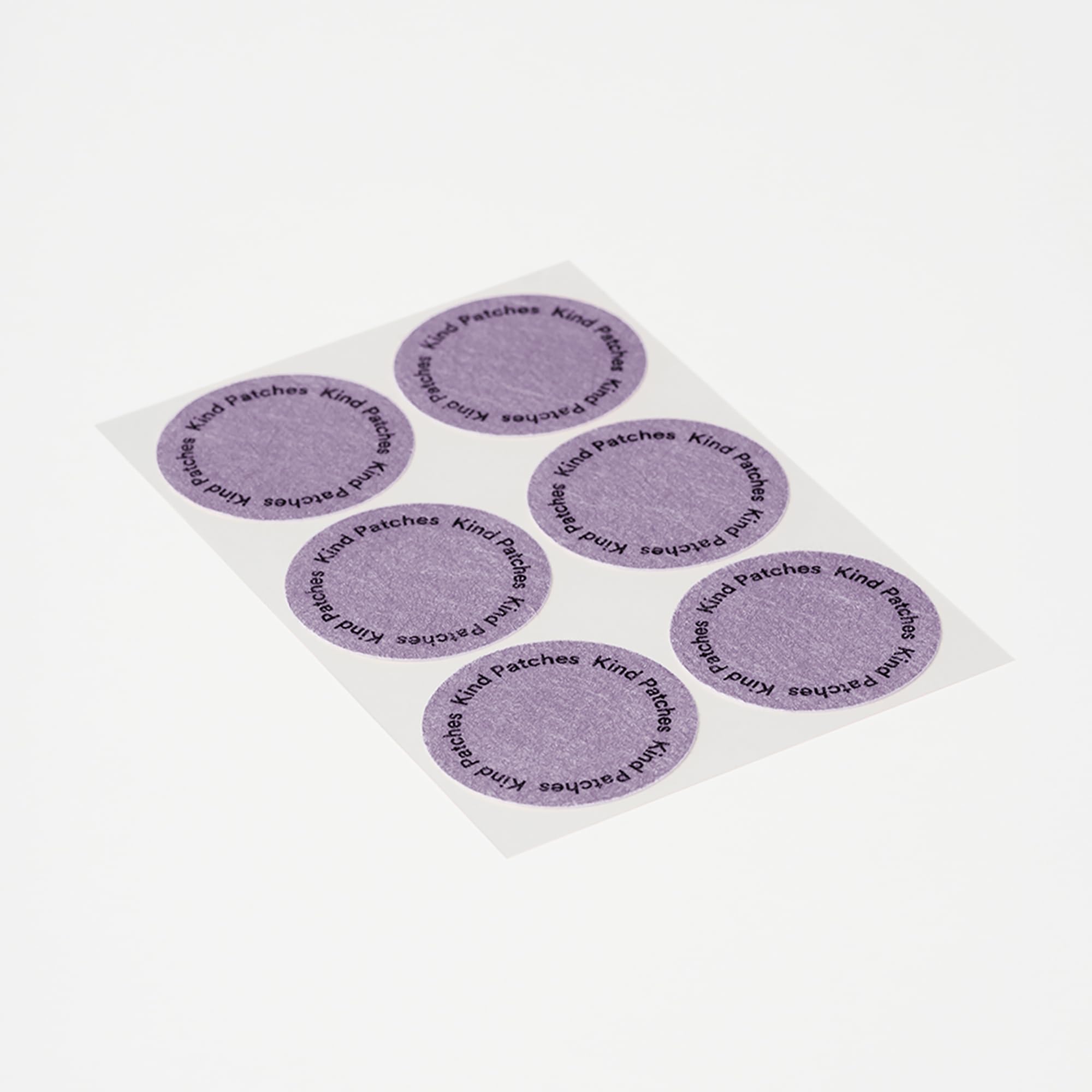 Kind Patches etiqueta con ingredientes principales para fácil lectura y confianza