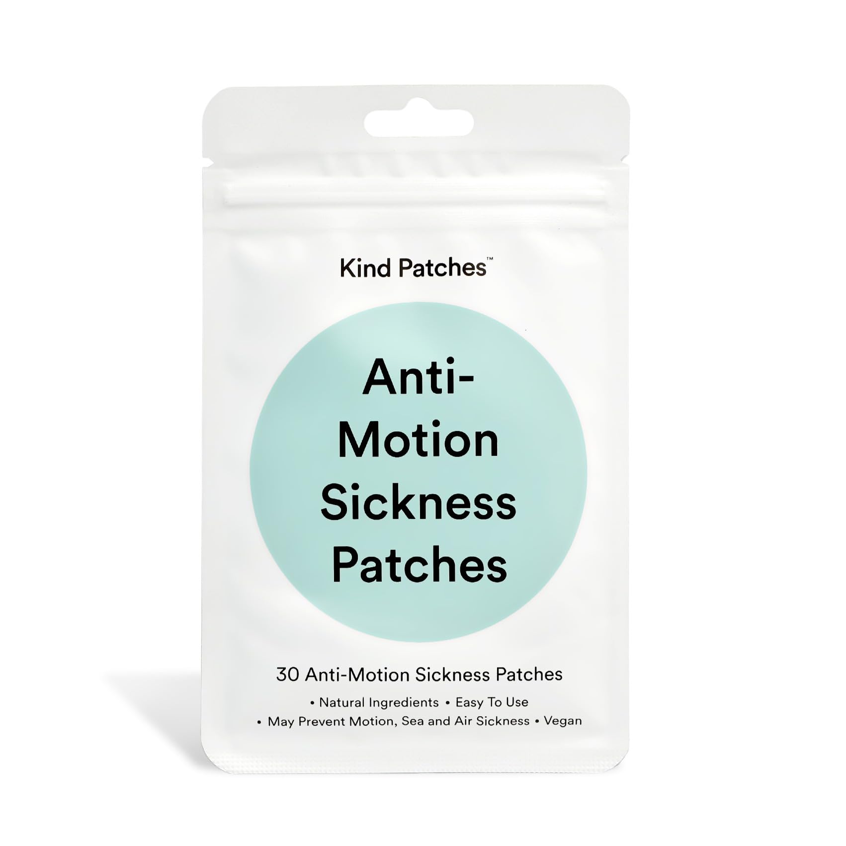 Kind Patches frente del empaque mostrando 30 parches y beneficios naturales