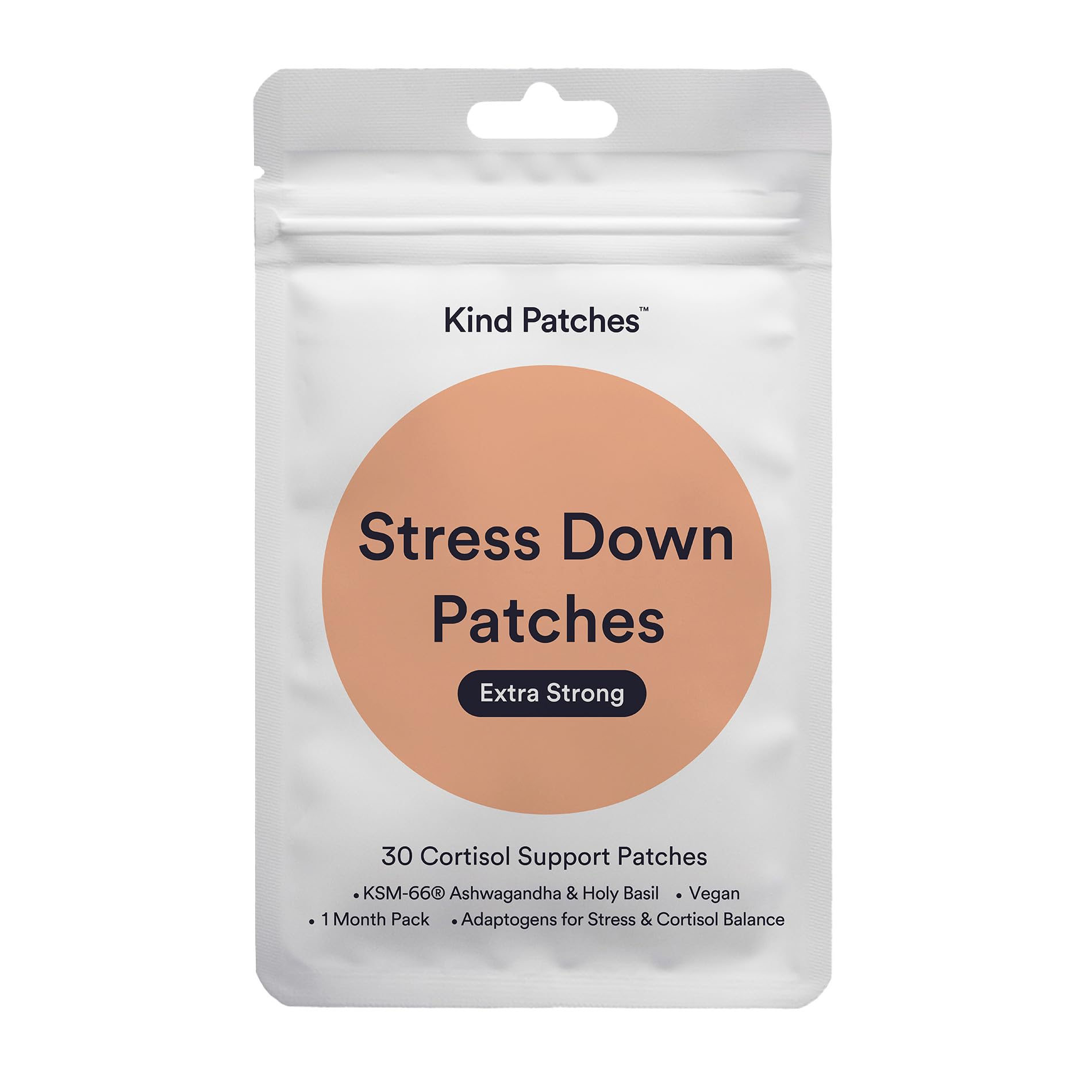 Kind Patches frente del paquete mostrando 30 parches y conveniencia