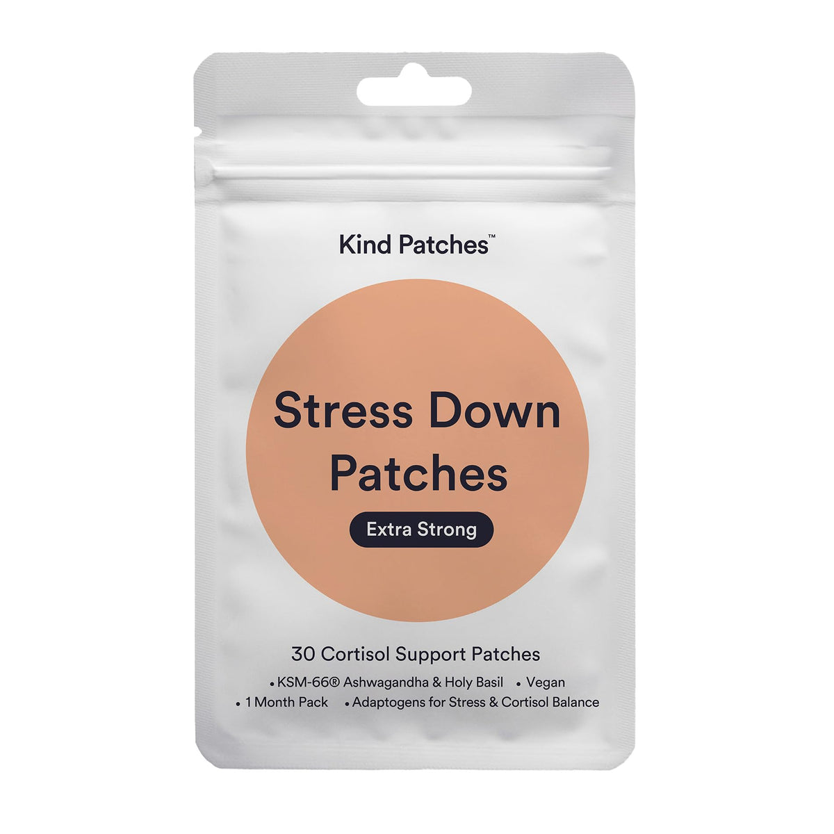 Kind Patches frente del paquete mostrando 30 parches y conveniencia