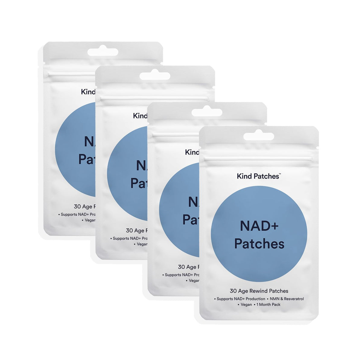 Kind Patches empaque frontal mostrando envase y cantidad pack de 4