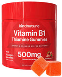 kindnature empaque frontal mostrando gomitas B1 y beneficio de energía