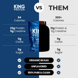 KING Protein batido preparado en coctelera listo para consumo